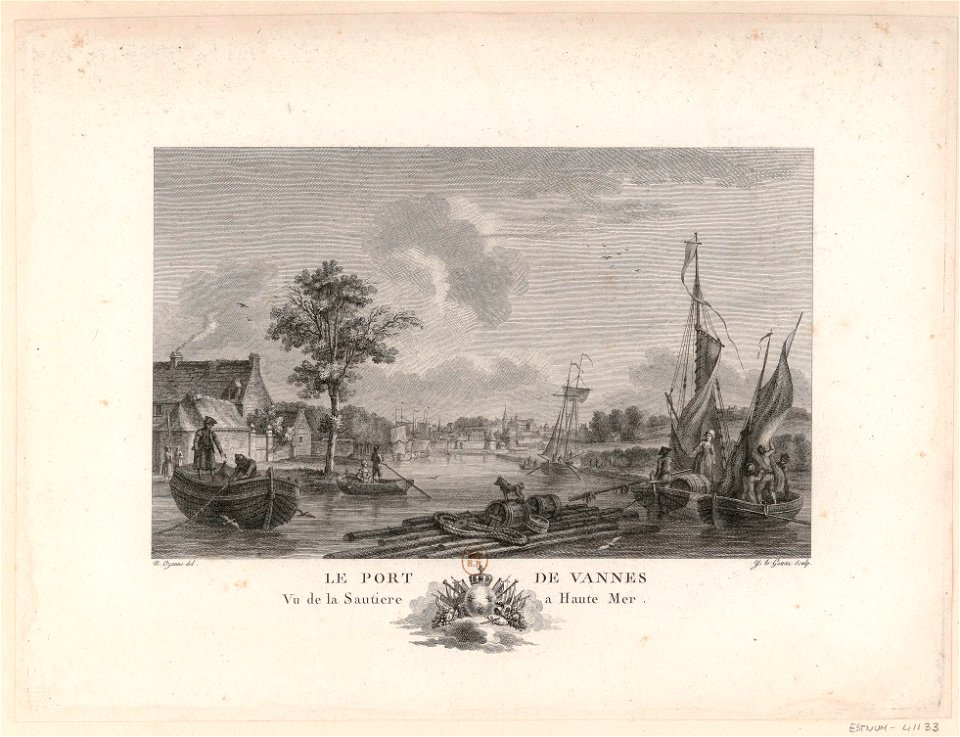 Le Port De Vannes Vu de la Sautiere à Haute Mer btv1b53185613q