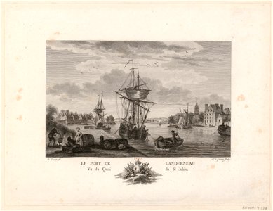 Le Port De Landerneau Vu du Quai de S.t Julien btv1b53185608j