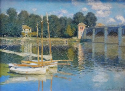 Le Pont d'Argenteuil - Claude Monet. Free illustration for personal and commercial use.