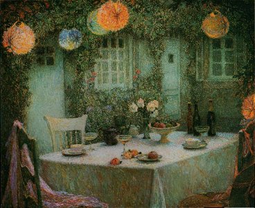 Le Sidaner, De tafel met lampions