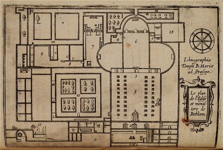 Le plan de l”Eglise et monastère de Bethlehem - Cootwijck Johannes Van - 1619