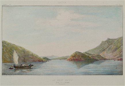 Le port Vathy Dans l'ile d'Ithaque - Rey Etienne - 1867