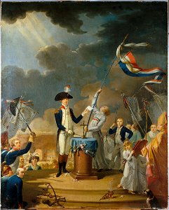 Le serment de La Fayette a la fete de la Federation 14 July 1790 French School 18th century