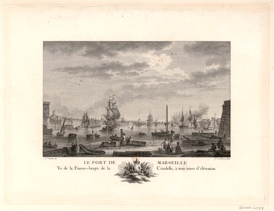 Le Port de Marseille Vu de la Fausse braye de la Citadelle, à trois toises btv1b531856397