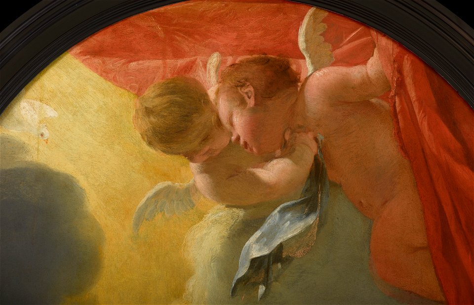 Carmélite en extase, détail des anges (phbw14 0079)