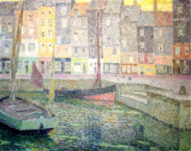 Le Quai Sainte Catherine à Honfleur - Pier Saint Catherine in Honfleur by Henri Le Sidaner