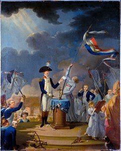 Le serment de La Fayette a la fete de la Federation 14 July 1790 French School 18th centuryFXD
