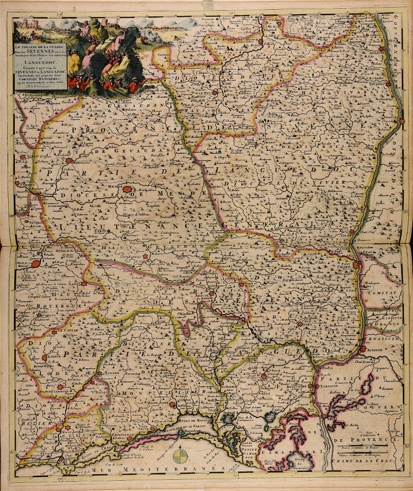 Le theatre de la guerre dans les Sevennes avec les montagne... - CBT 5880136