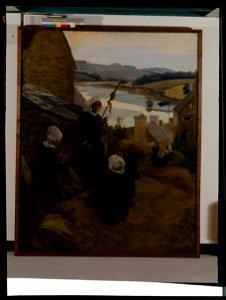 Le soir à Pont-Croix - Alfred-Victor Fournier - musée d'art et d'histoire de Saint-Brieuc, DOC 134
