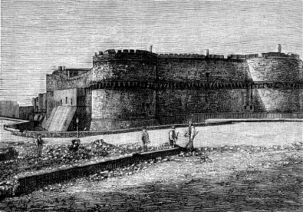 Le torri del Castello di Reggio Calabria (xilografia)