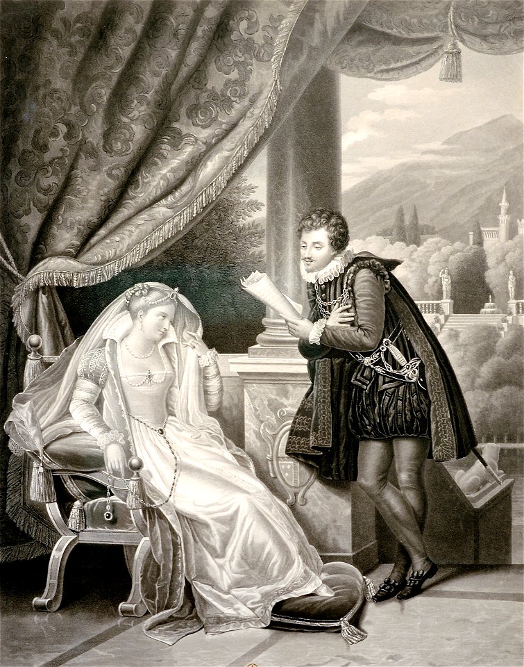 Le Tasse lit à la princesse Léonore l’épisode d’Olinde et de Sophronie-Jean-Pierre Jazet-MBA Lyon 2014