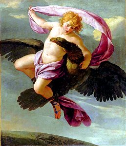 Eustache Le Sueur - The Abduction of Ganymede by Jupiter, 1644. Free illustration for personal and commercial use.