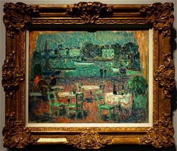Henri le sidaner, il caffè del porto, 1923
