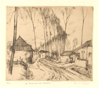 Le tournant du chemin, print by Armand Apol (1879-1950), Belgium, (1914), Prints Department of the Royal Library of Belgium, S.V 109466