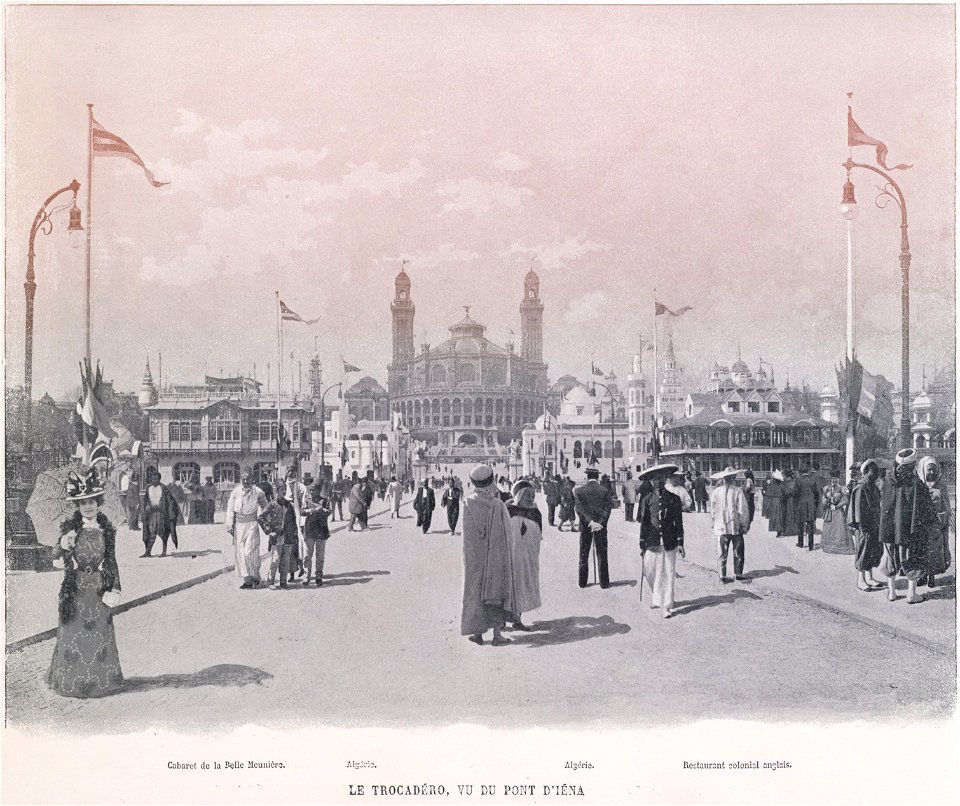 Le Trocadéro, vu du pont d'Iéna, Exposition Universelle 1900