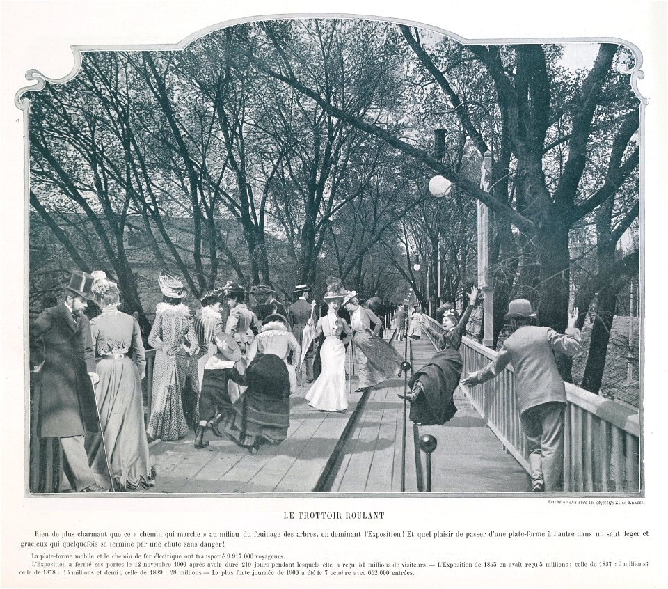 Le trottoir roulant, Exposition Universelle 1900