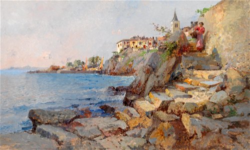 Lea von Littrow-Coastal Scene at Lovrana