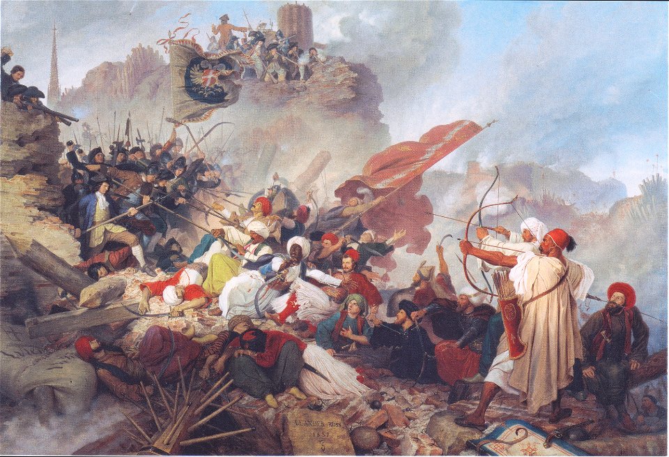Leander Russ - Sturm der Türken auf die Löwelbastei 1683
