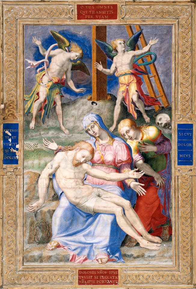 Leaf of a Latin missal - NG Australia 76.1320AB (Pietà)