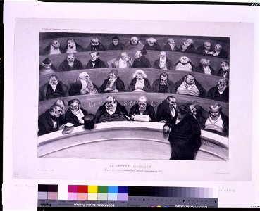 Le ventre legislatif, 1834. Aspect des bancs ministériels de la chambre improstituée de 1834 - H. Daumier. LCCN2005695749