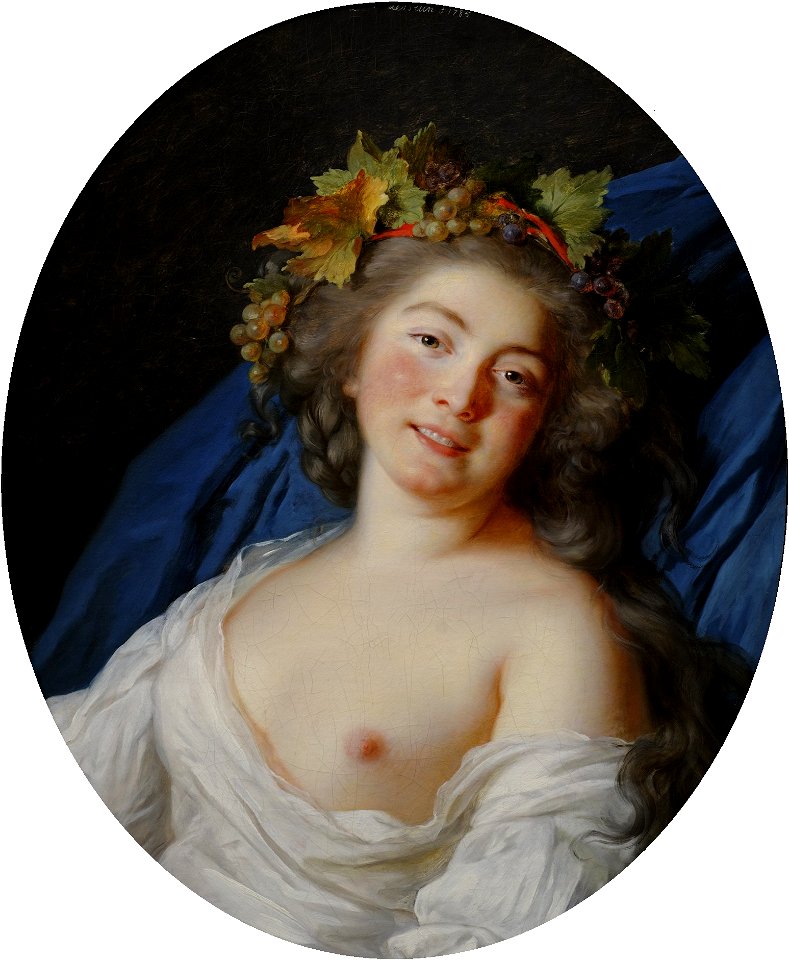Bacchante (Sophie de Tott) by E.Vigee-Lebrun (1785, Sterling and Francine Clark Art Institute)
