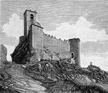 Le tre Rocche di San Marino (xilografia)