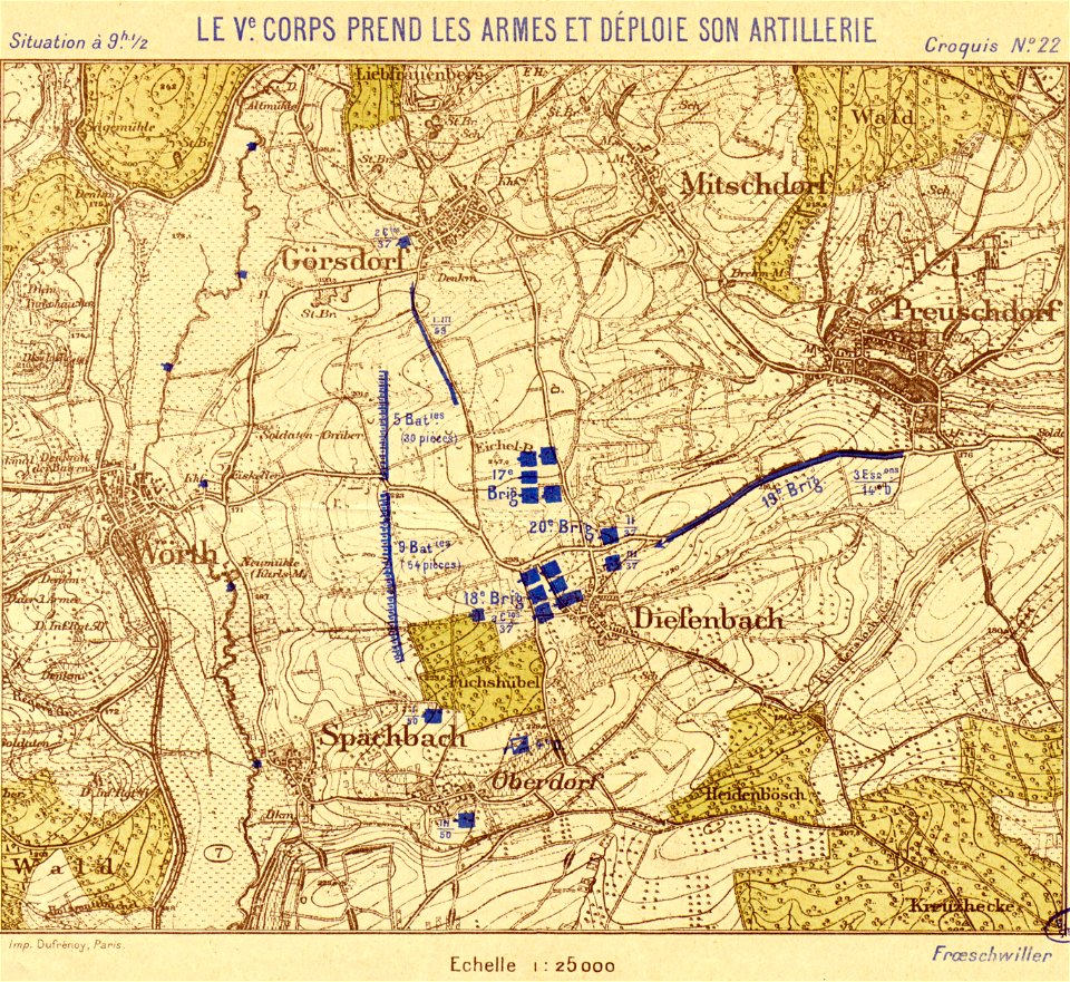 Le Ve. Corps d’armée, bataille de Frœschwiller