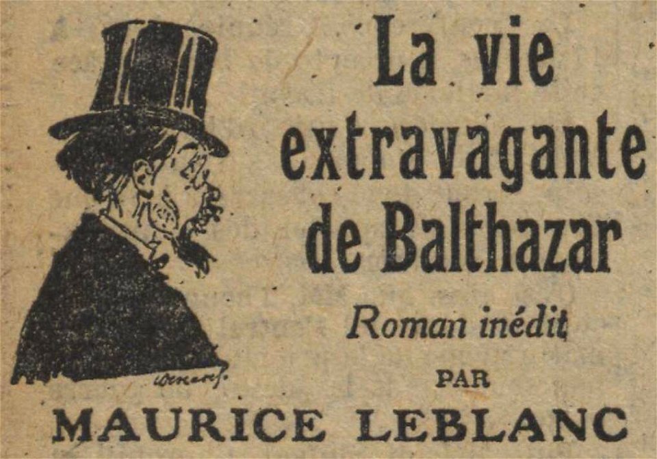 Leblanc - La Vie extravagante de Balthazar, paru dans Le Journal, 1924-1925 (page 44 crop)