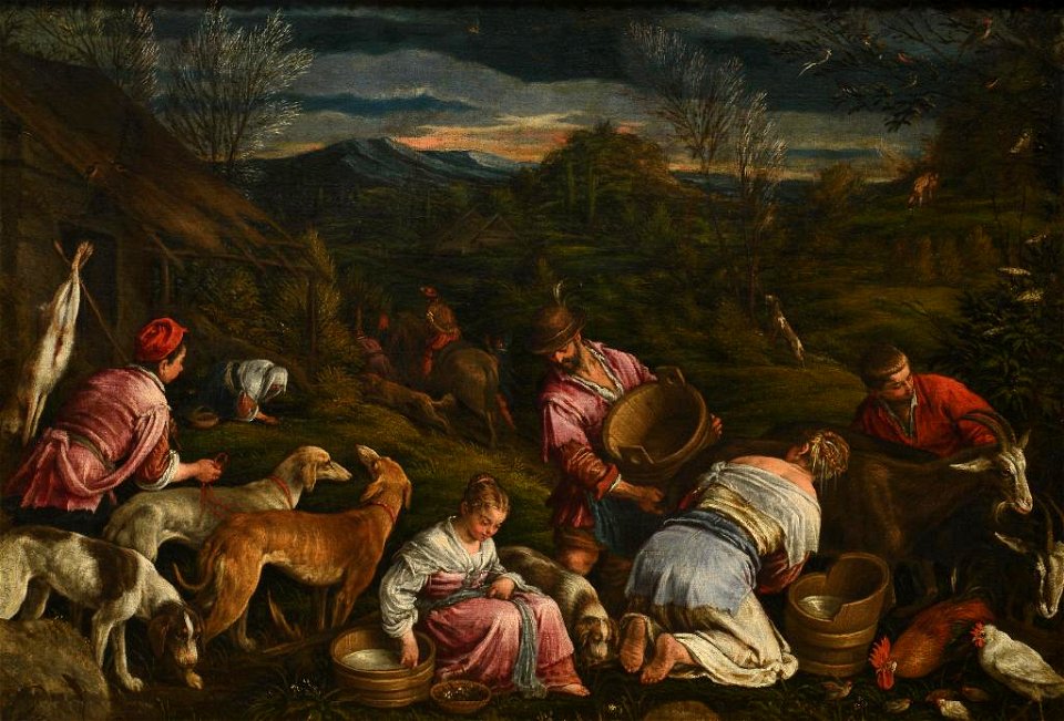 Leandro Bassano - Seasonal allegory with Adam and Eve - M1961-2 - Auckland Art Gallery