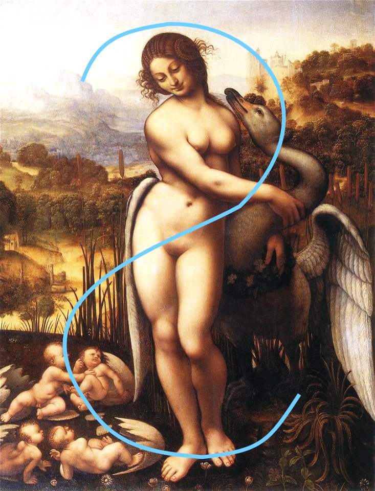 Leda and the Swan 1505-1510 with Line of Beauty