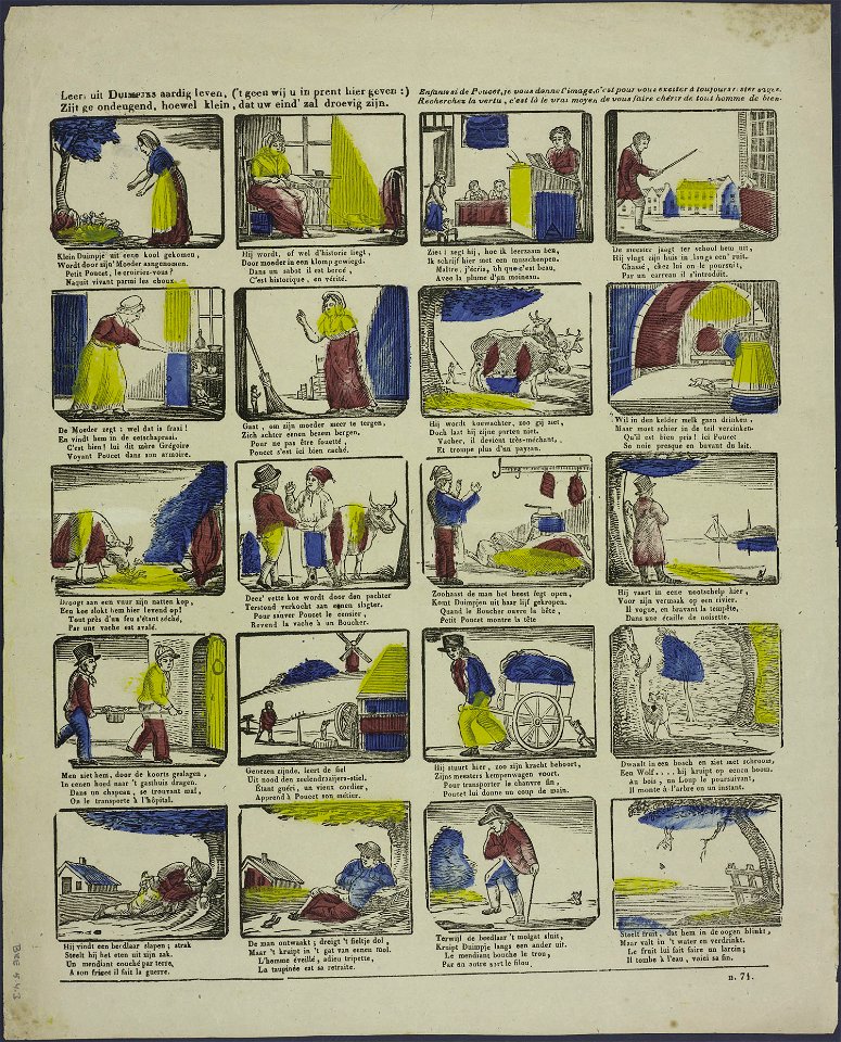 Leert uit Duimpjes aardig leven-Catchpenny print-Borms 0212