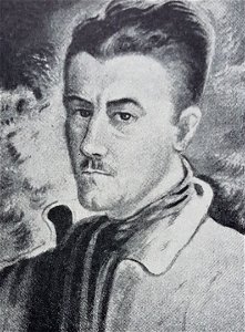 Leander Engström självporträtt