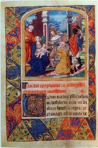 Lectionnaire-évangéliaire de Philippe de Lévis coll.part. p15 (Adoration des mages)