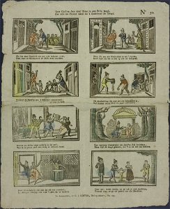 Leer kind'ren door deez' prent in uwe prille jeugd, dat niets uw pryslyk maakt als 't onderhoud der deugd-Catchpenny print-Borms 0364