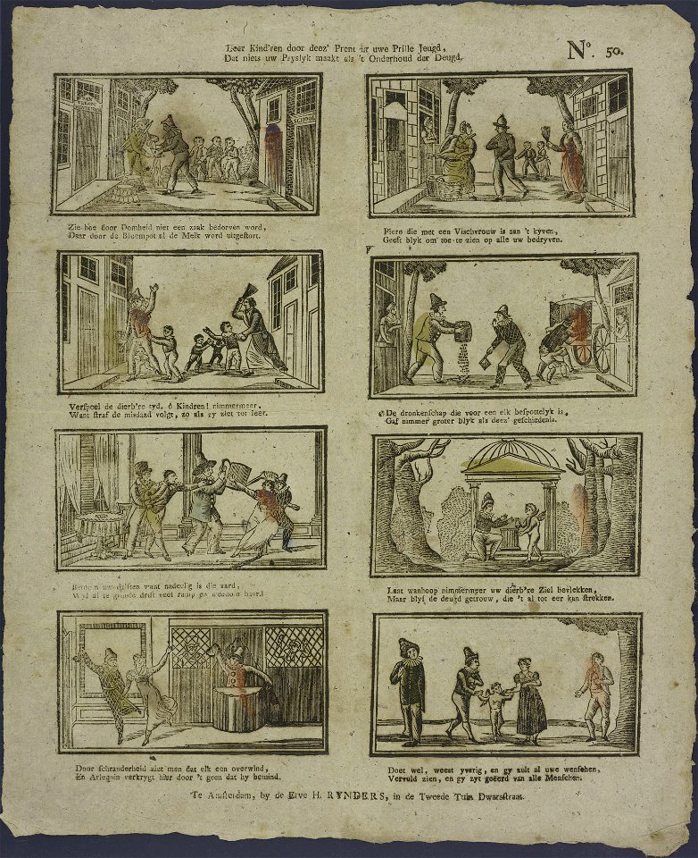 Leer kind'ren door deez' prent in uwe prille jeugd-Catchpenny print-Borms 0984