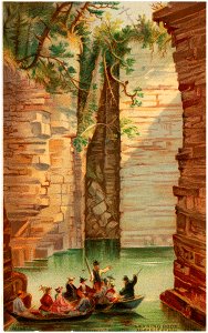 Leaning Rock, Ausable Chasm 2 (Boston Public Library)