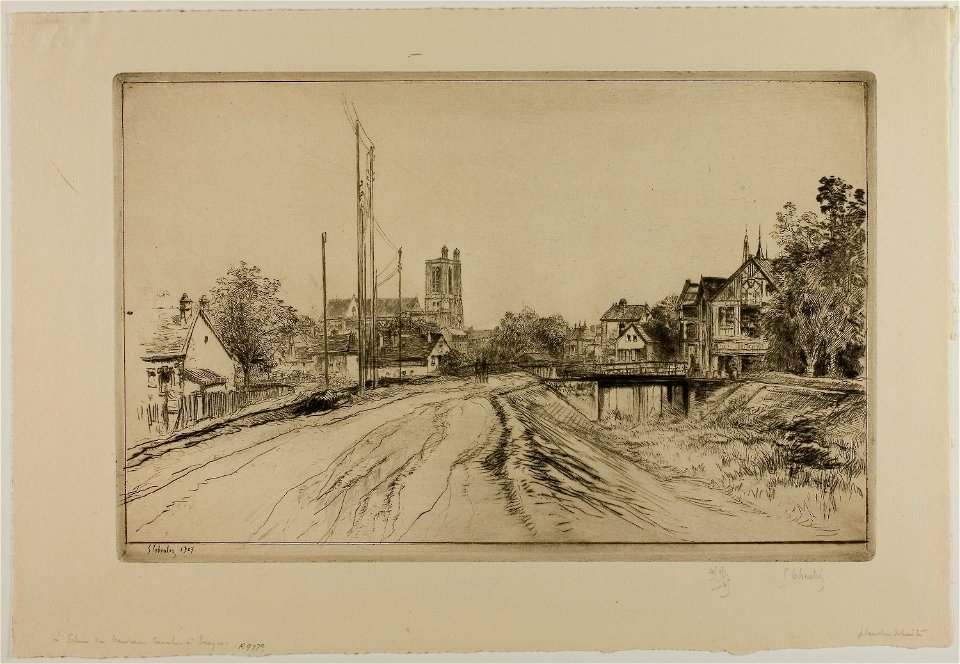 Leheutre - Lock of the New Canal, Troyes, 1927.3952