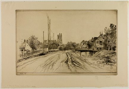 Leheutre - Lock of the New Canal, Troyes, 1927.3952