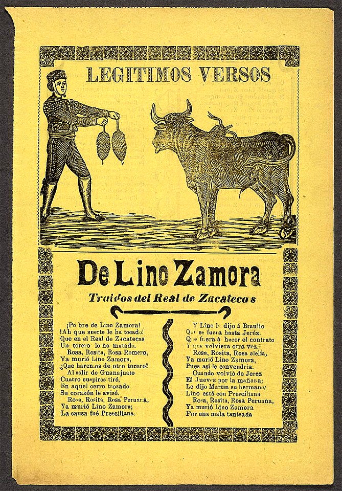 Legítimos versos de Lino Zamora traidos del Real de Zacatecas LCCN99615872