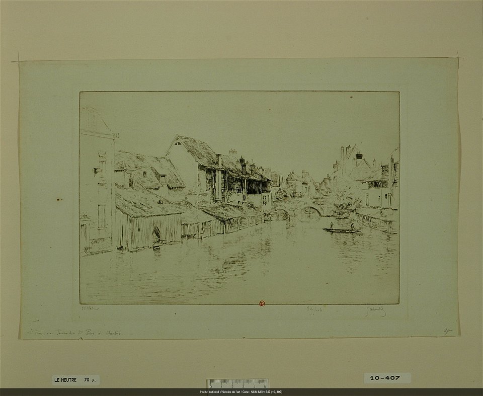 Leheutre - L'Eure au Pont des Saints-Pères à Chartres, NUM Mfilm 347 (10, 407)