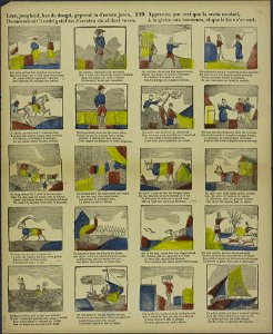 Leer, jongheid, hoe de deugd, geprent in d' eerste jaren-Catchpenny print-Borms 0252. Free illustration for personal and commercial use.