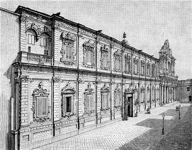 Lecce – La Prefettura (xilografia)