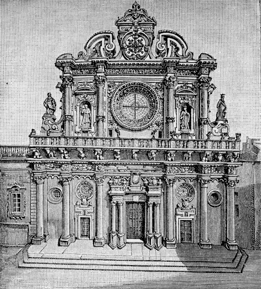 Lecce – Chiesa di Santa Croce (xilografia)