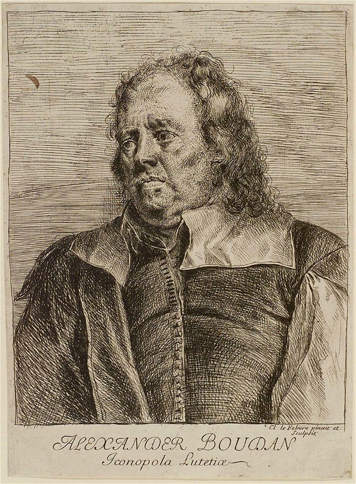 Portrait of Alexander Boudan, etching by Claude Lefèbvre - Boston MFA
