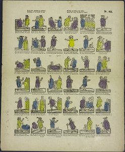Leer deez' spreuken te geleiden, Kind'ren, in uw hoofd en hart-Catchpenny print-Borms 0957