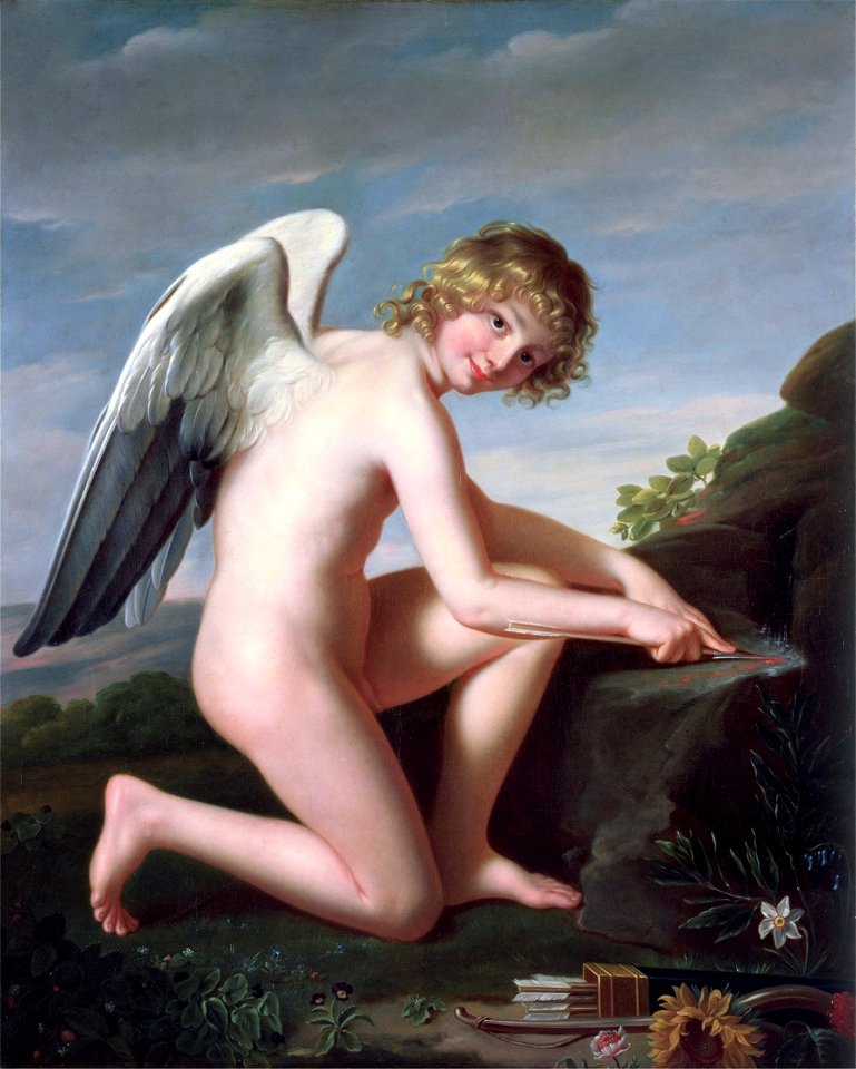 Robert Lefèvre - Cupidon aiguiser ses flèches (1798)