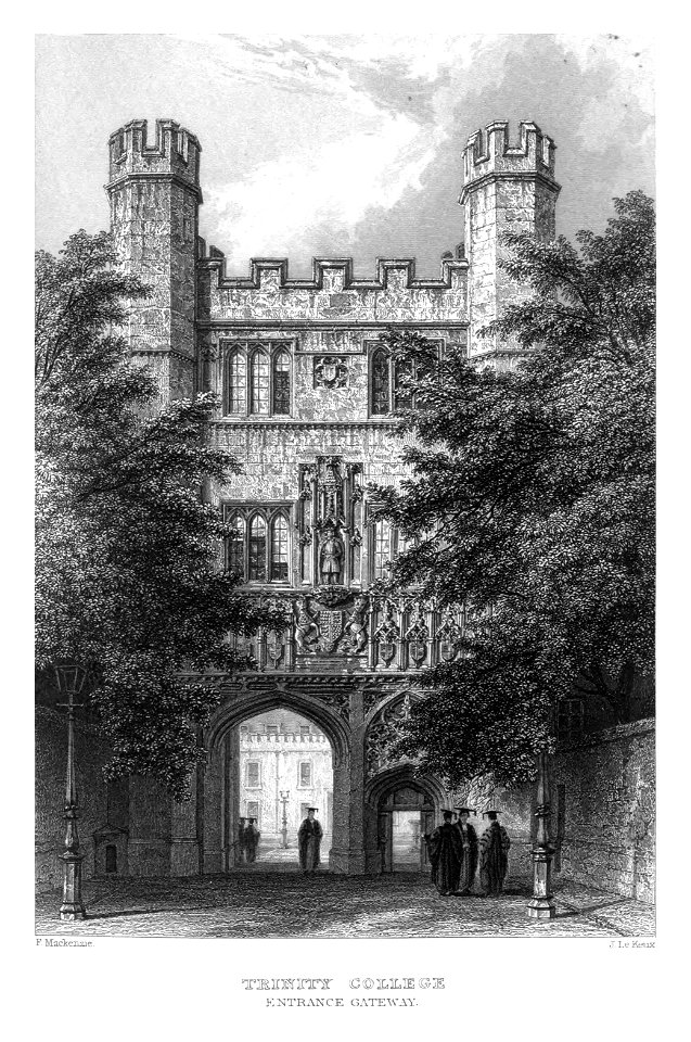 LeKeux - Cambridge, c1840 - Trinity 03, Entrance Gateway - memorialsofcambr01wriguoft 0046