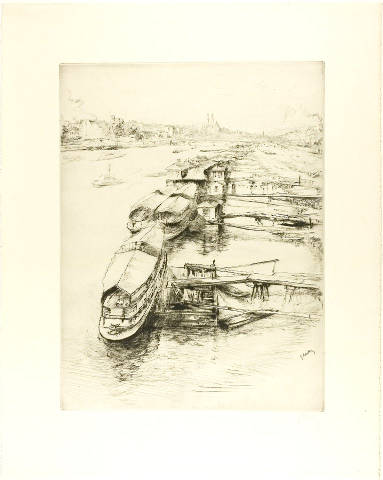 Leheutre - Barges at Auteuil, 1927.3962
