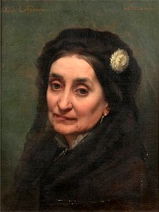 Portrait of a Woman with a Flower in her Hair by Jules Joseph Lefebvre