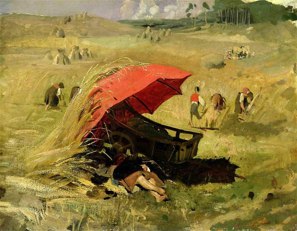 Franz von Lenbach - Der rote Schirm (ca.1880)